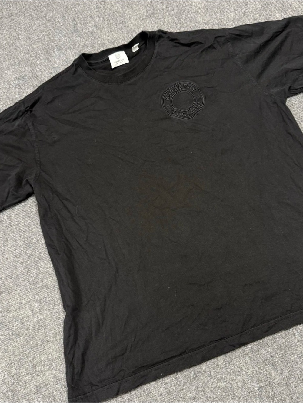 Burberry black organic cotton t-shirt Size Medium